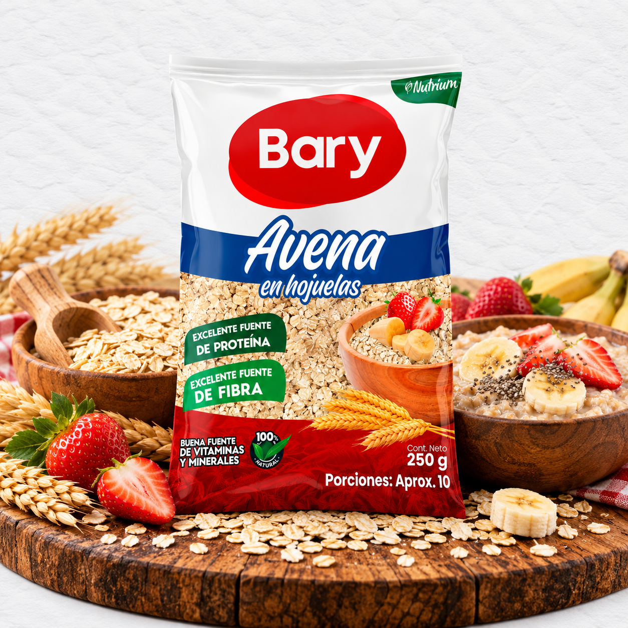 Bolsa de avena en hojuelas Bary de 250 g