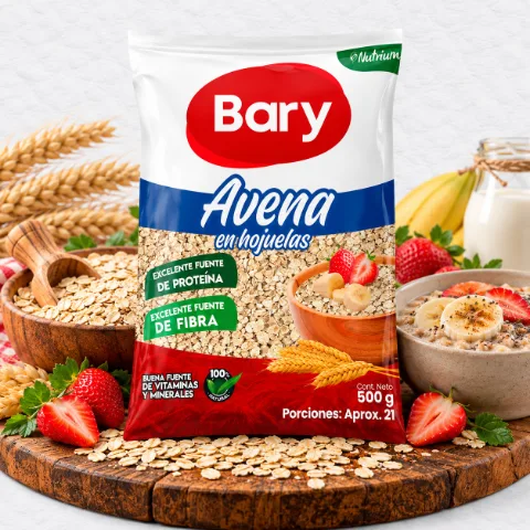 Bolsa de avena en hojuelas Bary de 500 g