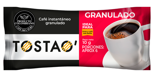 Café TOSTAO' Granulado en sobre de 10 g