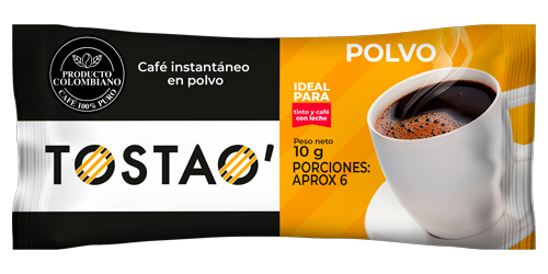 Café TOSTAO' Polvo en sobre de 10 g