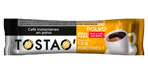 Café TOSTAO' Polvo en sobre de 1,5 g