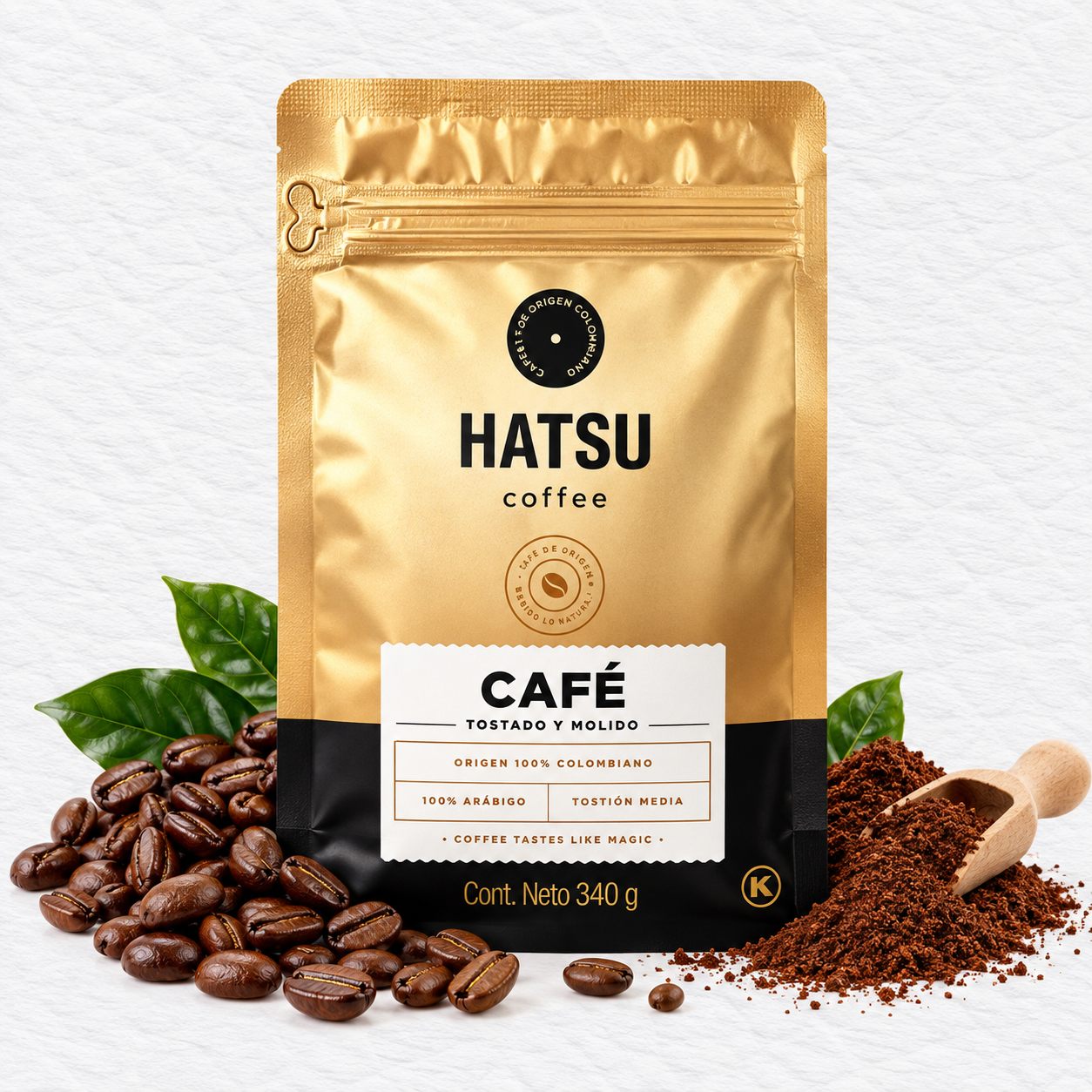 Frasco de café HATSU soluble liofilizado de 85 g
