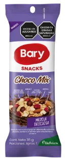 Snack Bary choco mix en su empaque