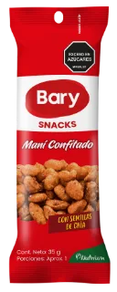 Snack Bary maní confitado en su empaque
