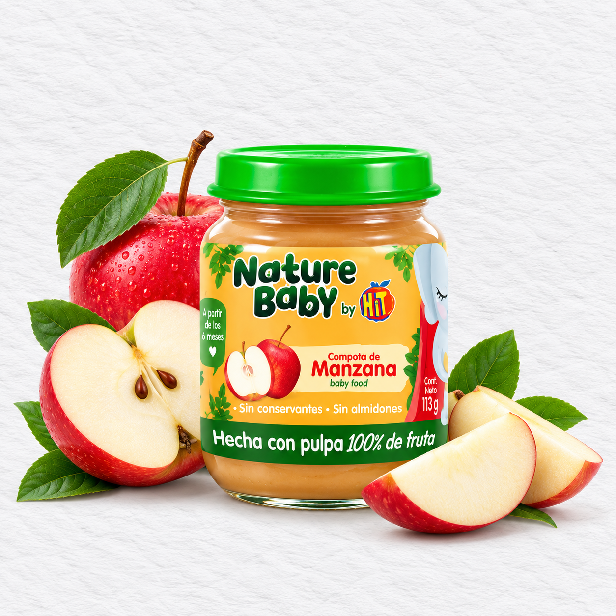 Compota Nature Baby de manzana en frasco