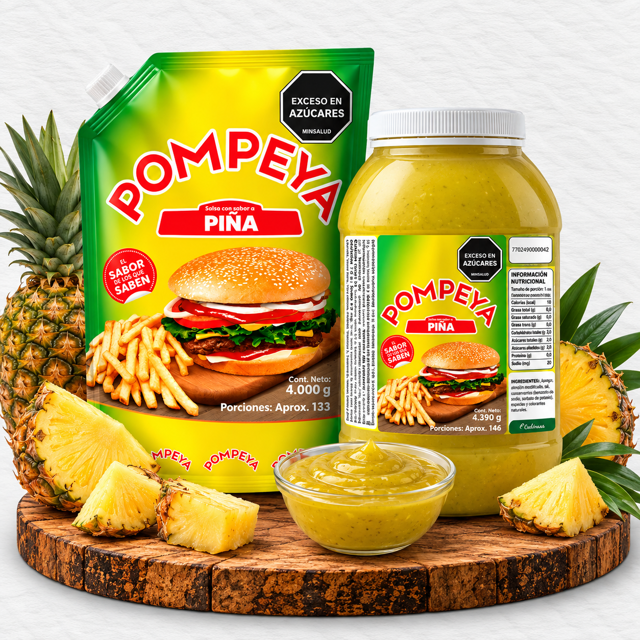 Salsa Pompeya Piña en doypack