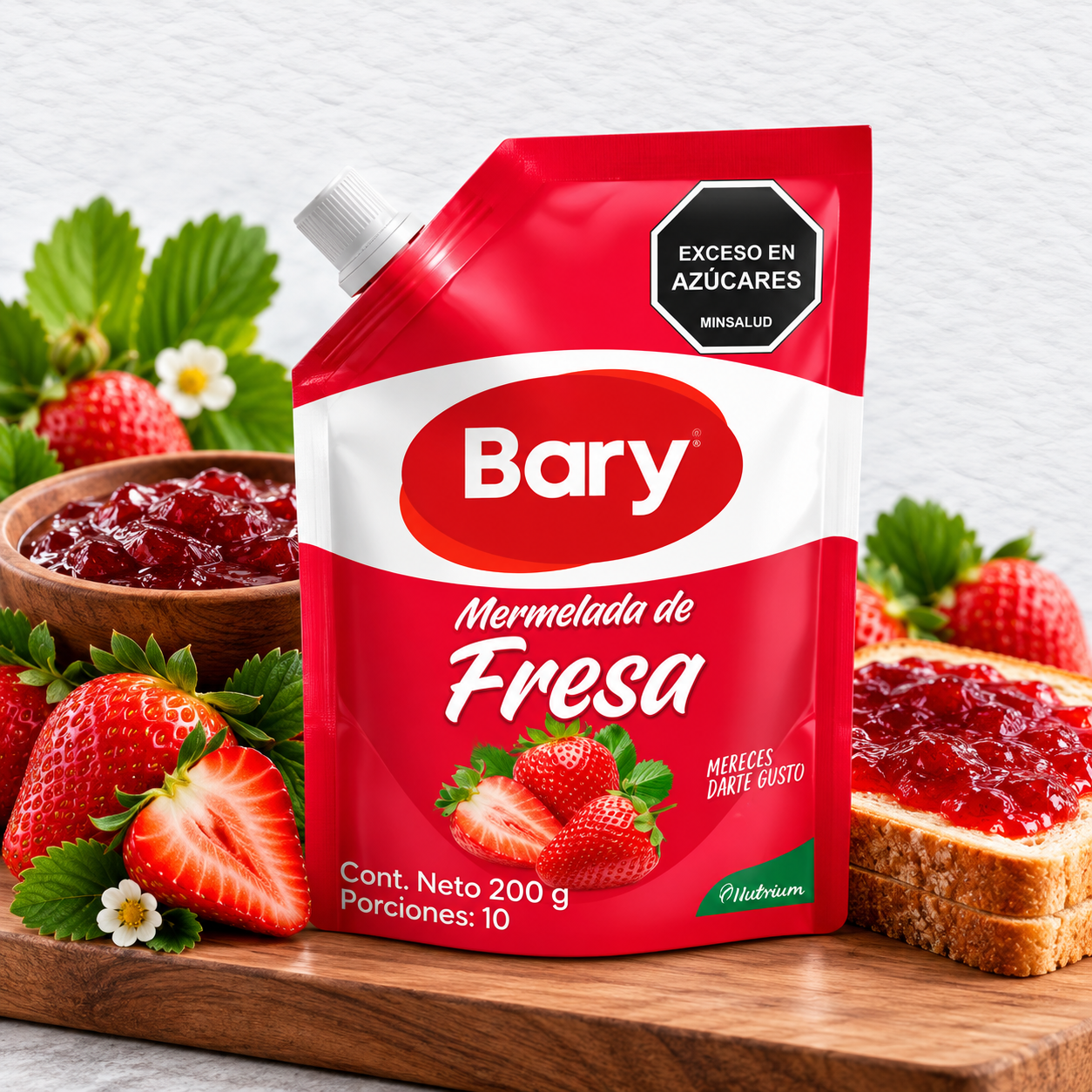Mermelada de fresa Bary en doypack