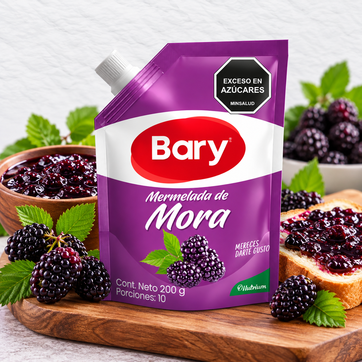 Mermelada de mora Bary en doypack