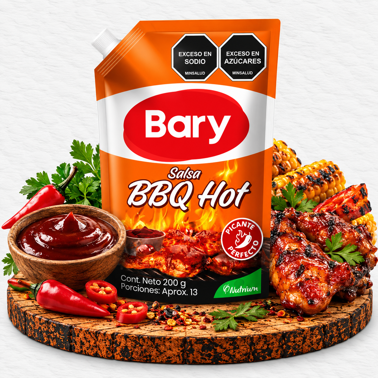 Salsa Bary de bbq hot en doypack