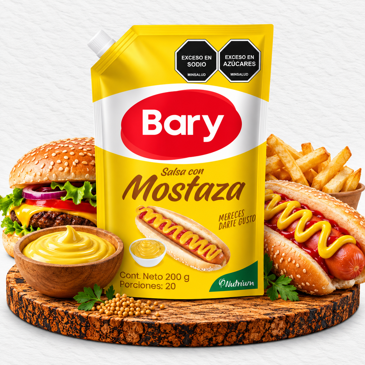 Salsa Bary de mostaza en doypack